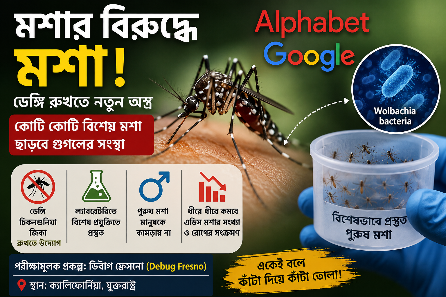 Fighting Mosquitoes with Mosquitoes to Stop Dengue